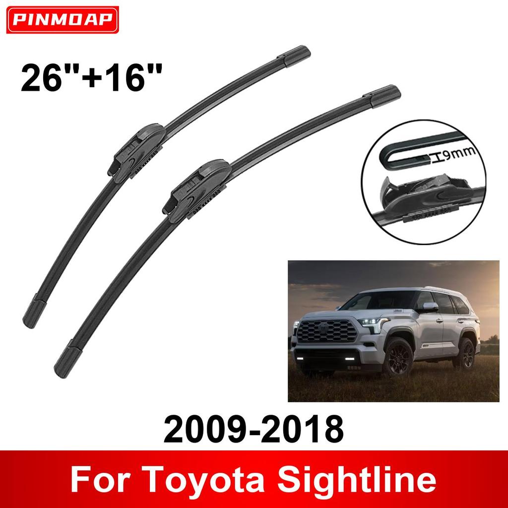 Stěrače do auta pro Toyota Sightline 2009-2018 26" + 16" Přední a zadní stěrače, kartáče, příslušenství k řezačkám 2009 2010
