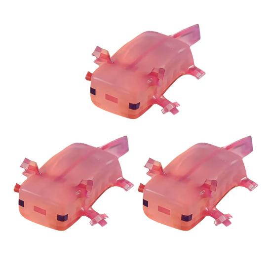 Cute Axolotl Squeeze Toy Pink Pixel Style Axolotl Stress Relief Toy Portable Soft