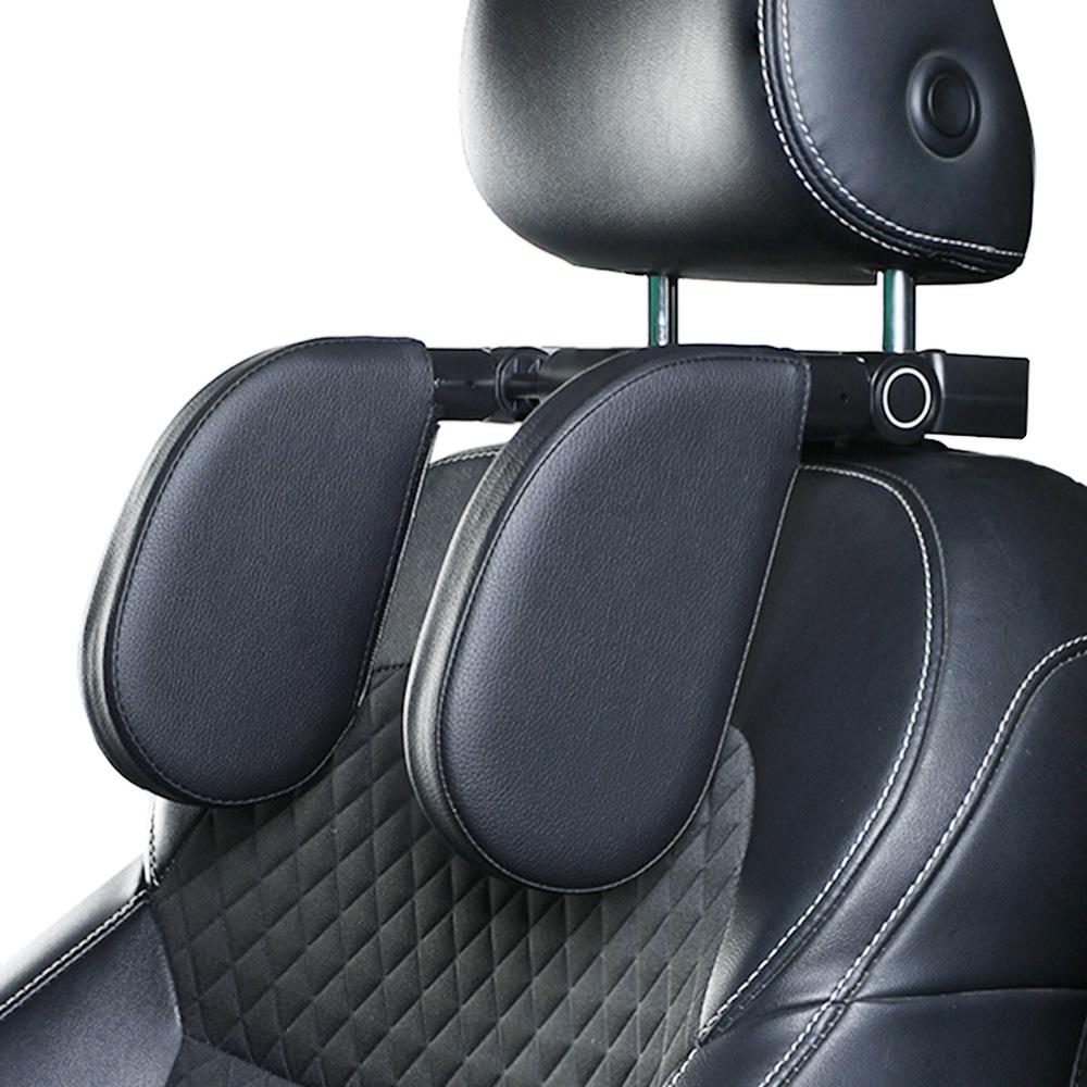 Children's Travel U-Shaped Memory Foam Car Headrest Pillow - Adjustable Side Support for Sleep