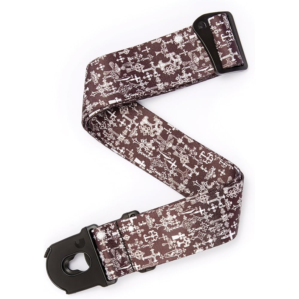 D Addario Daddario Guitar Strap with Lock Structure Alchemy Gothic Planet Lock Strap 50ALP02 Goth...