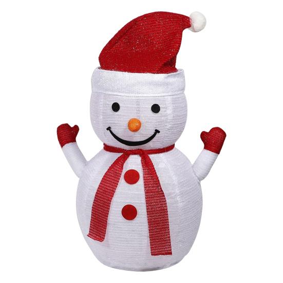 Noel Aydınlatmalı Dekorasyon Metal Çerçeve Ayaklı Kardan Adam Penguen Noel Baba LED Işıklarla