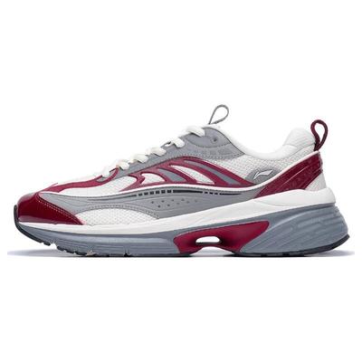 LiNing Yixing Lite Versatile Trendy Easy Comfortable Non-Slip Wear-Resistant Low-Top Casual Shoes Men Casual Shoes Gray Red AGCT235-4