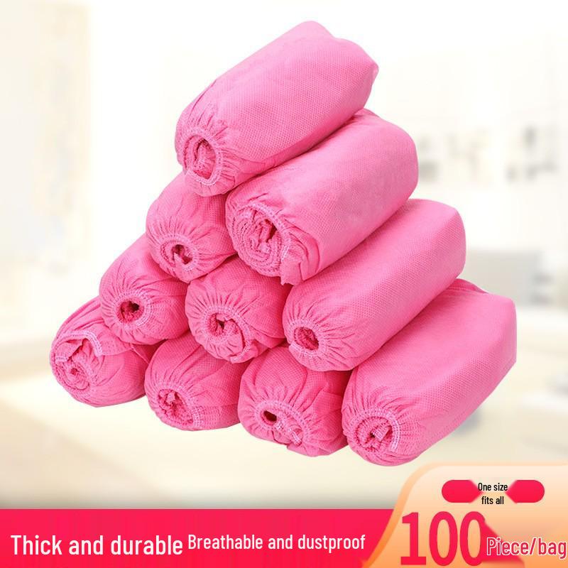 Plus Size Durable Non-Woven Indoor Shoe Covers for Adults and Children - Dustproof and Thickened
