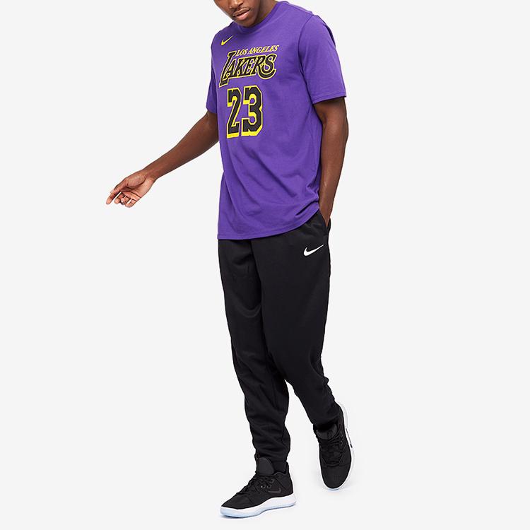 Nike LeBron Basketball Sports Short Sleeve T-Shirt Men Tops Purple AO0895-551