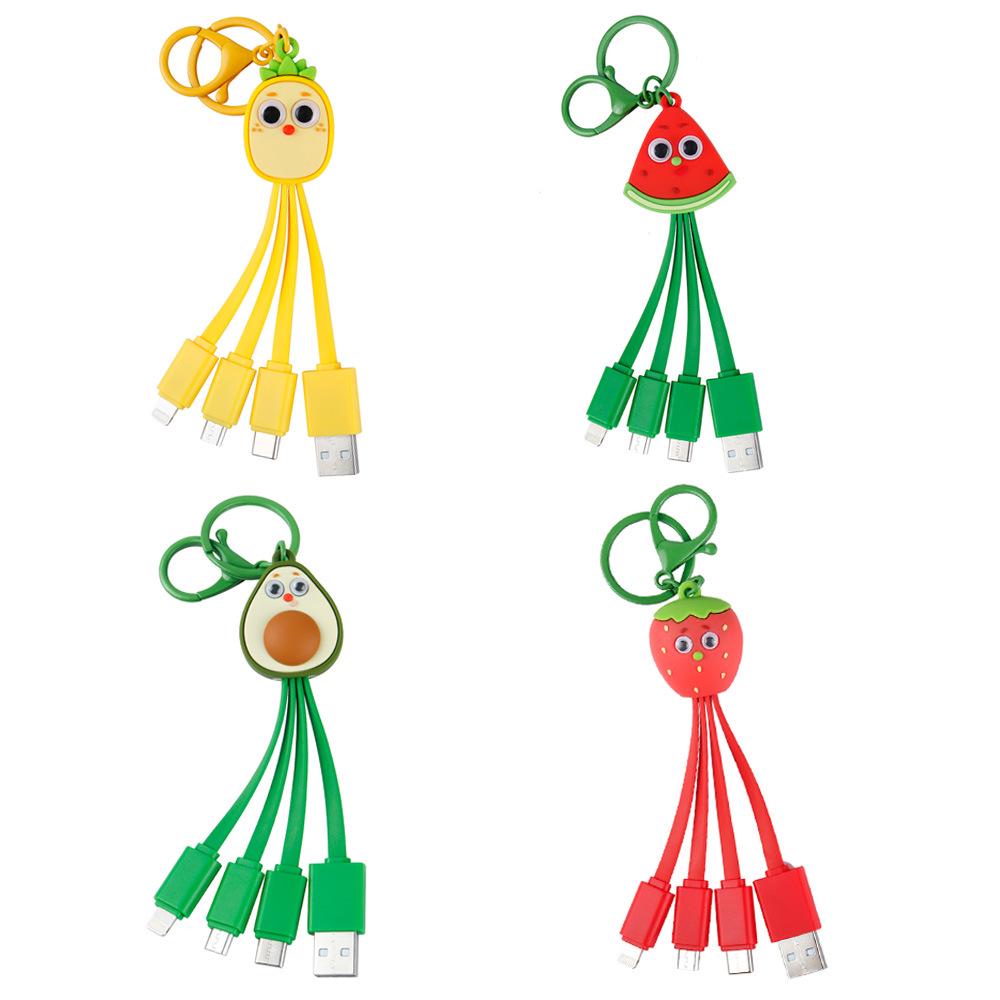 Mini tragbares Drei-in-Eins niedliches Frucht-Ladekabel