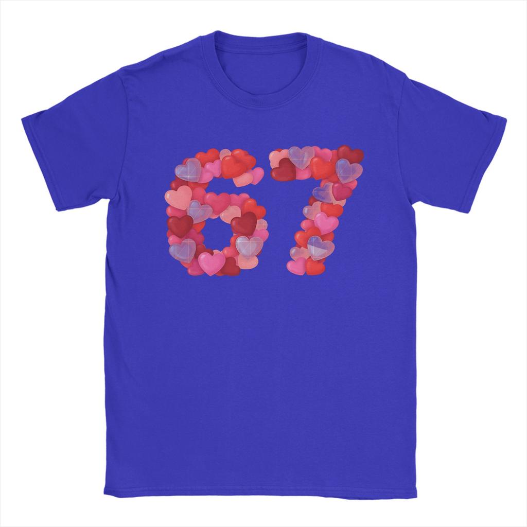 Valentine 67 Funny Six Seven Heart Happy Valentine Day TShirt Summer Hip Hop T Shirts Unisex 100 Cotton Comfortable Clothing