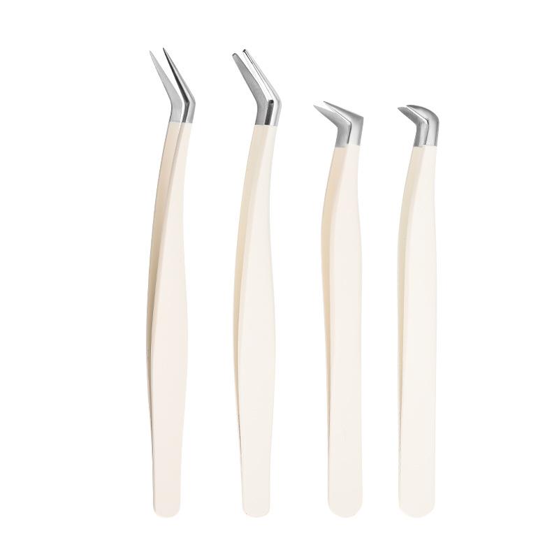 Hochwertige neueste Wimpernverlängerungs-Pinzetten aus Edelstahl Farbe Roségold Alle Farben kundenspezifisch Wimpern-Pinzetten