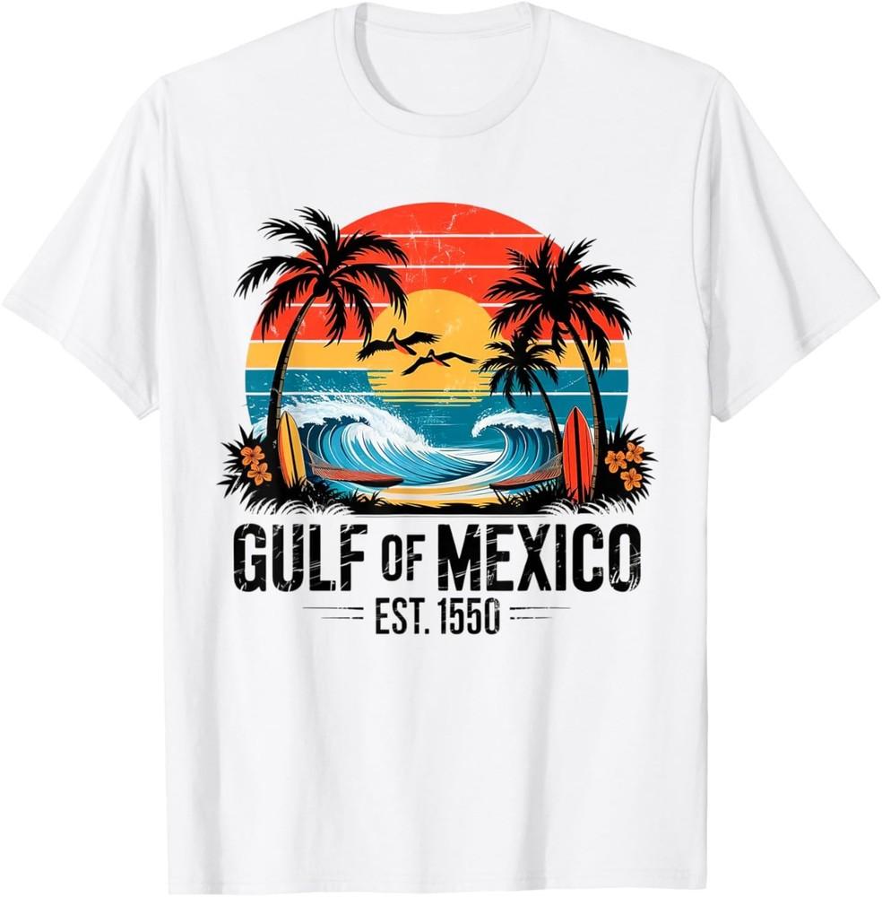 

Vintage Ocean Sunset Beach Gulf of Mexico Est 1550 T-Shirt Unisex T-Shirt XL