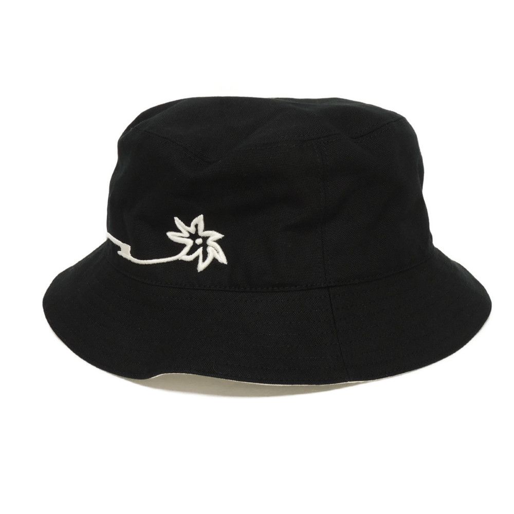 Used Travis Scott Cactus Jack Bob Bucket Hat (10656) 033C906U4511 7919 Medium 23.2" Logo Embroidery Oblique Black Men's