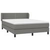 Maison Exclusive - Sommier à lattes de lit avec matelas Gris foncé 140x200cm Tissu