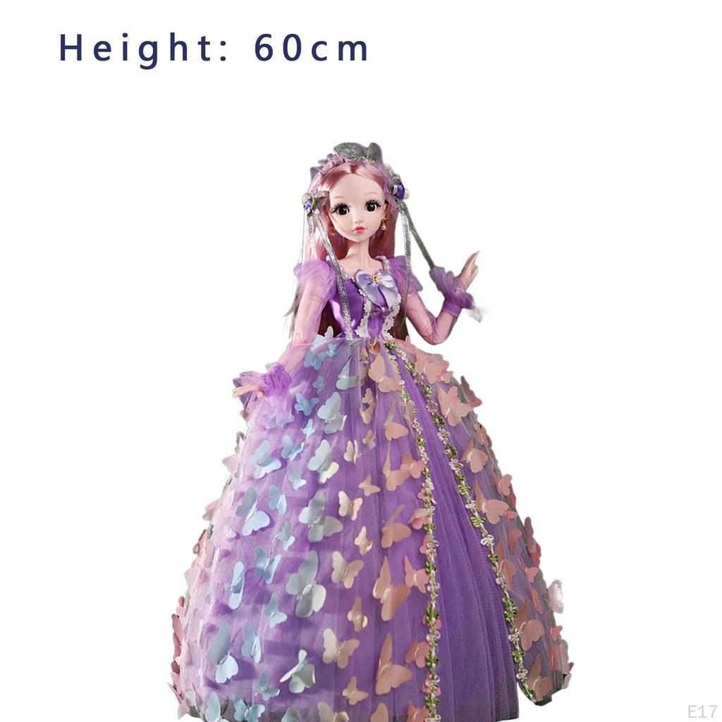 24 inch Ball Jointed Doll Princess with Clothes and Accessories Fashion BJD Dolls for Kids