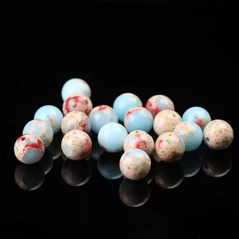 7A Shoushan Stone Loose Beads for DIY Bracelets and Necklaces: Semi-finished Round Crystal Jade Accessories
