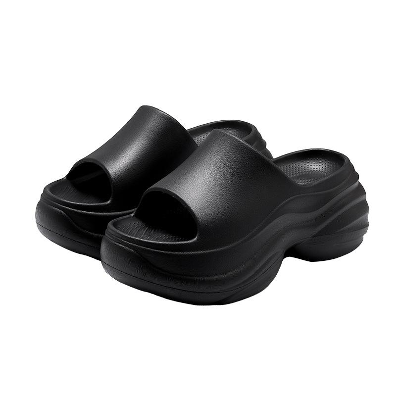 8Cm height-increasing women's shoes summer new outer wear thickened fashion trend beach sandals show leg length non-slip slippers