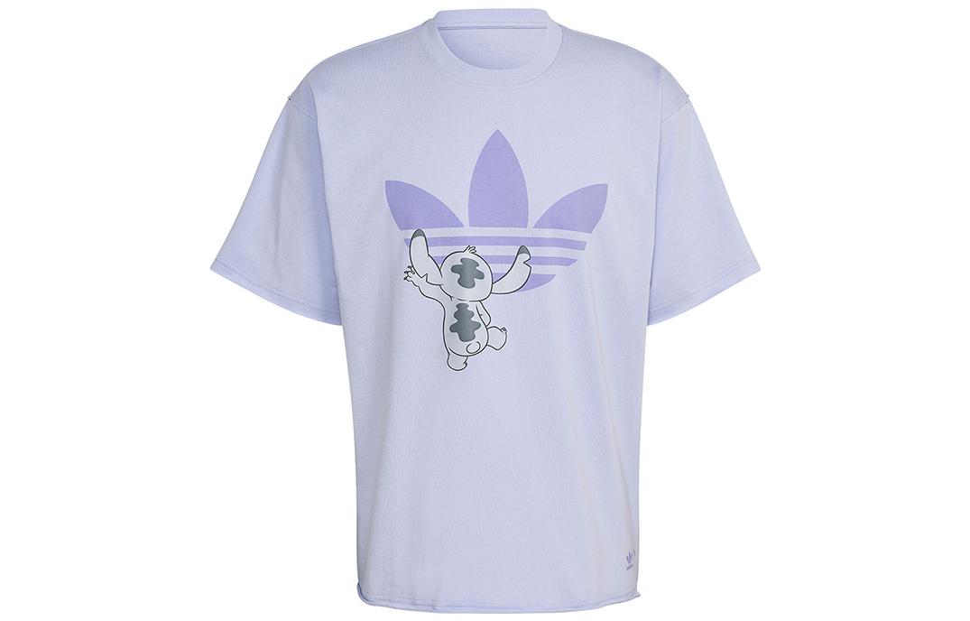 Adidas X Disney Crossover Solid Stitch Cartoon Pattern Printing Lavender T-Shirt Purple HT3941 XXL