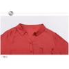 Moda Donna Nuova Camicia con Revers a Mezza Manica Top a Manica a Tre Quarti Cardigan da Donna Stampato con Bottoni e Patchwork