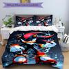 3Pcs Shadow Hedgehog Bedding Set Soft Fabric Duvet Cover Pillowcases Home Christmas Xmas Halloween Gift 1 Duvet Cover 2 Pillowcase N1180