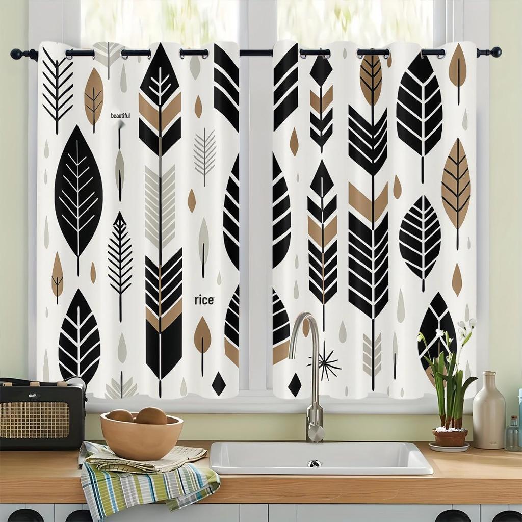 Bohemian Pattern Blackout Curtains, Custom-Made with Your Image, High-Precision Sun Protection, Thickened Polyester.