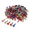 50/100pcs Metal Brads Paper Craft Fasteners 8x15mm 100pcs Golden Round Head