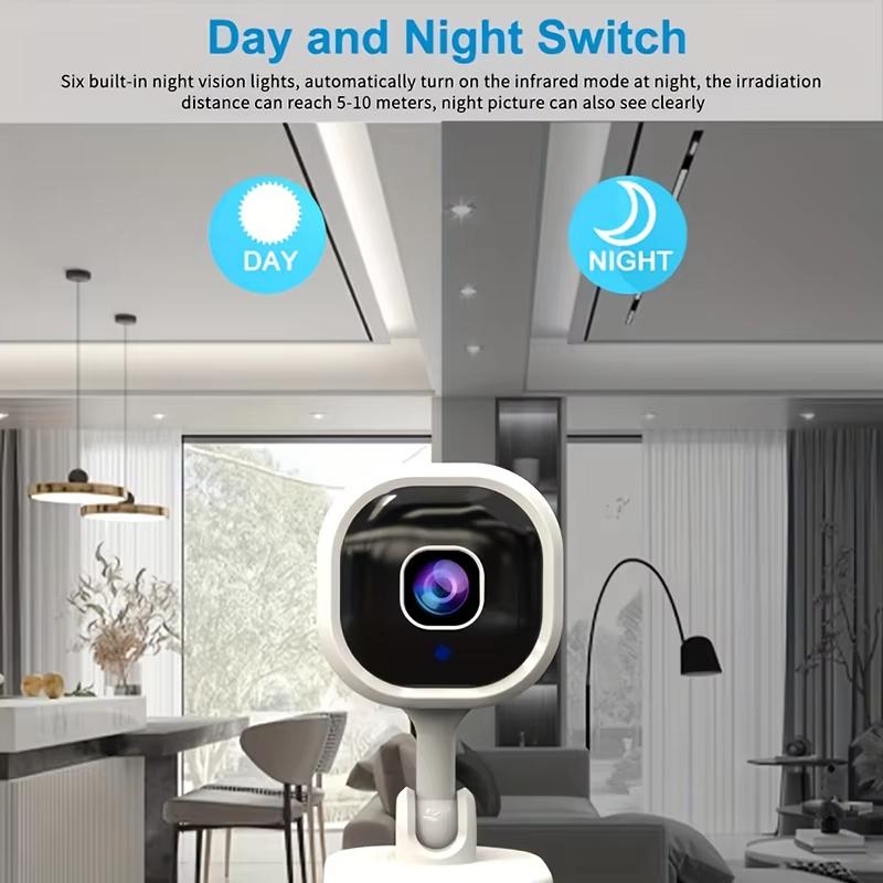 Telecamera di Sicurezza Smart da Interno 2025, Compatta, Collegabile alla Presa, Video HD 1080p, Visione Notturna, Rilevamento del Movimento, Audio Bidirezionale, Configurazione Semplice, Funziona con Alexa