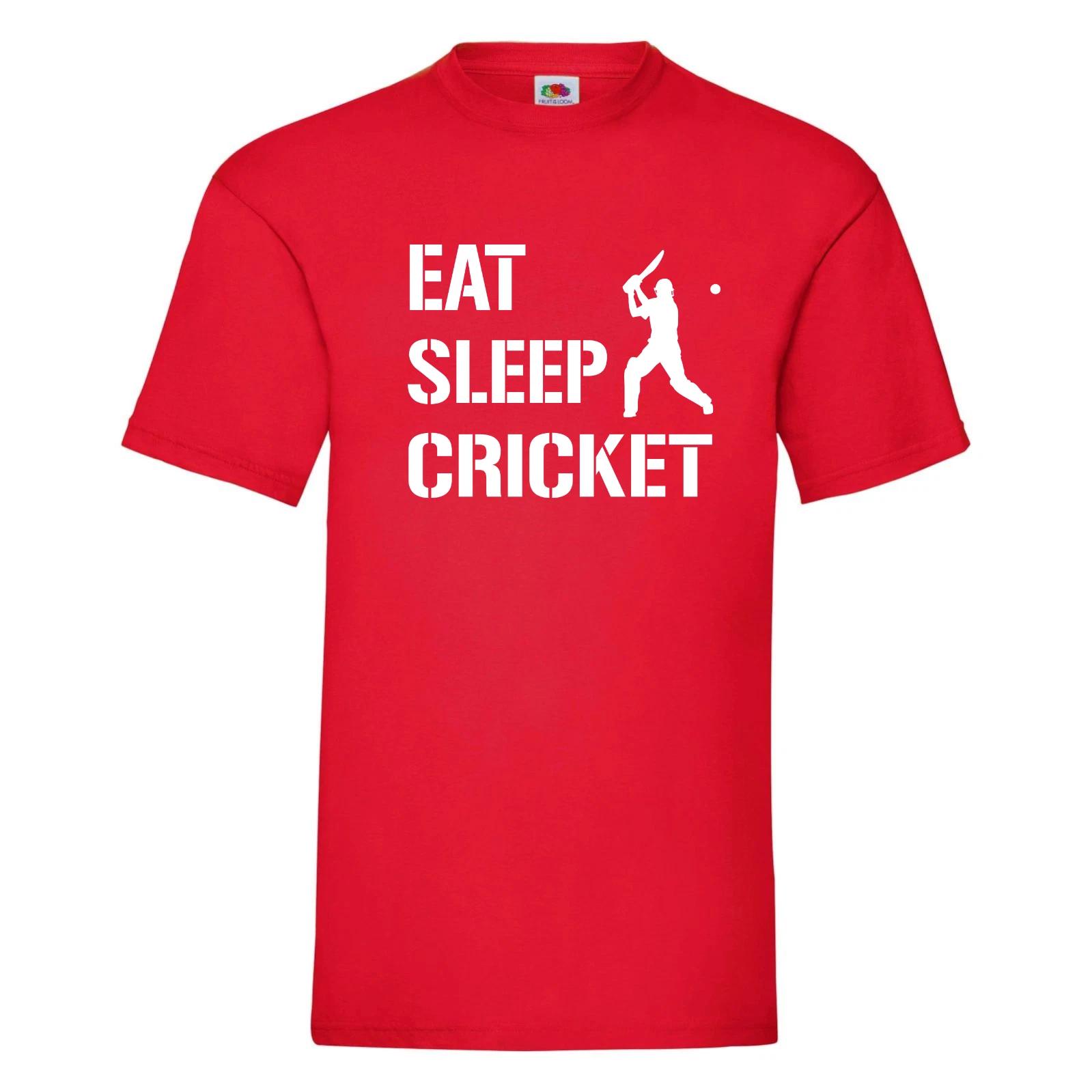 

Kids Cricket Shirt, Cricket Gift, Cricket Fan T-Shirt - Eat, Sleep, Cricket S