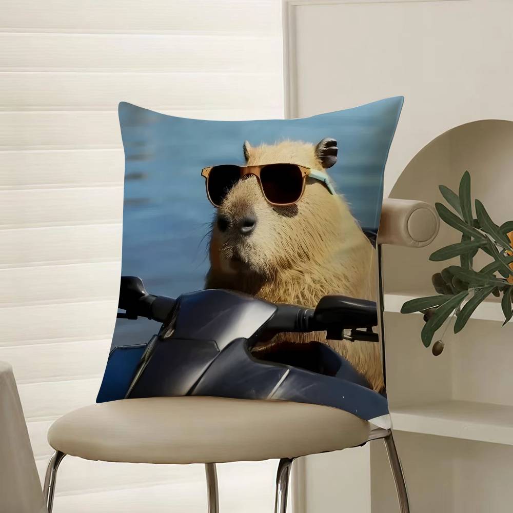 Lustige und interessante Tiere – Kissenbezug für bequemes Sofa oder Bett. Seidig-elegant, mit unsichtbarem Reißverschluss. Dekorativer Kissenbezug