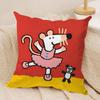 Cute B-Bobo The M-Mouse Cushion Cover Short Plush Double-Sided Print Square Throw Pillow Covers Sofa Home Cushion Decor