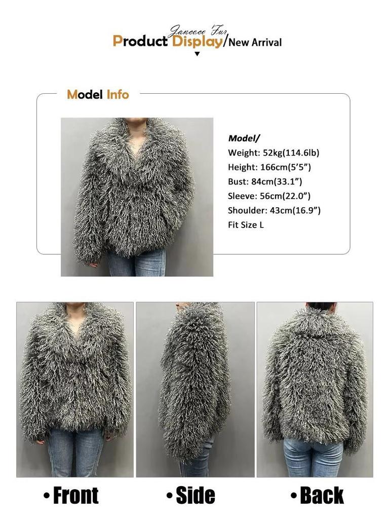 2025 Winter Women's Faux Fur Fleece Coat - European & American Style Imitation Lambskin Top
