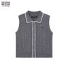 Women's Bear Letter Polo Knit Top