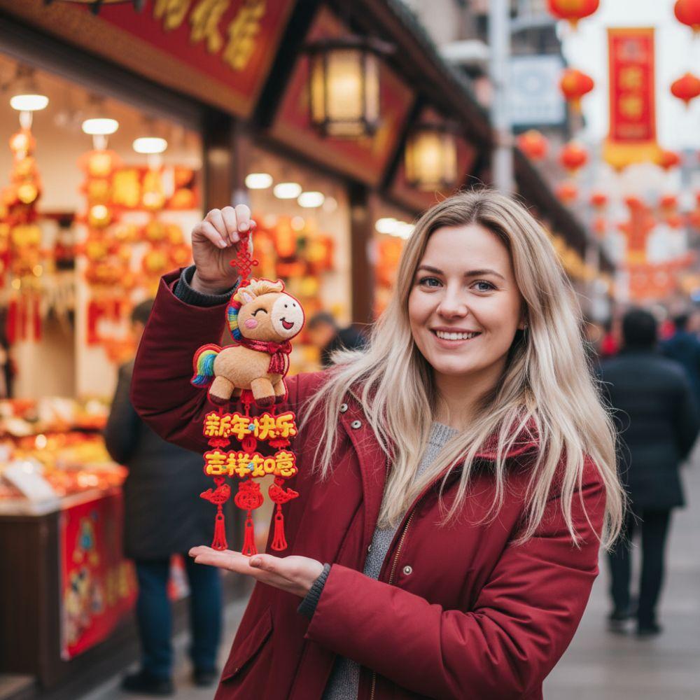 2Pcs 2026 Horse Year Hanging Pendants Chinese Spring Festival Traditional New Year Pendant Chinese Style