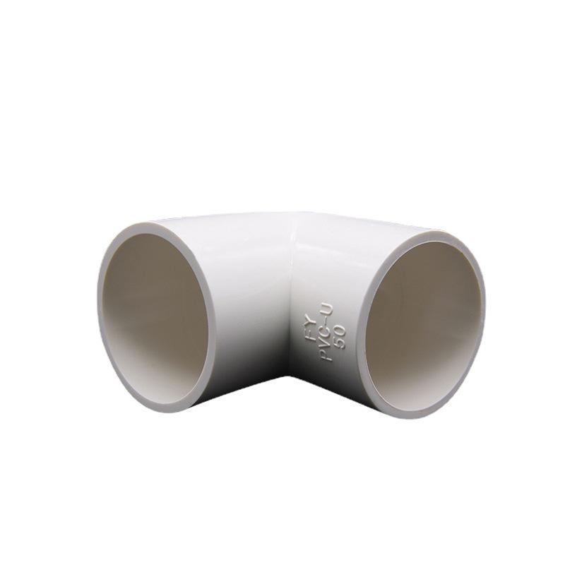 PVC 90-Degree Right Angle Elbow Water Pipe Fittings (20-75mm)