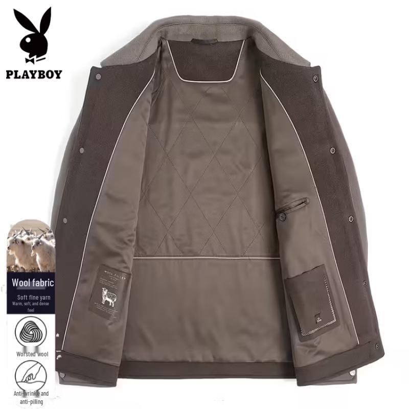 PLAYBOY Erkek İş Günlük Yün Karışımı Ceket