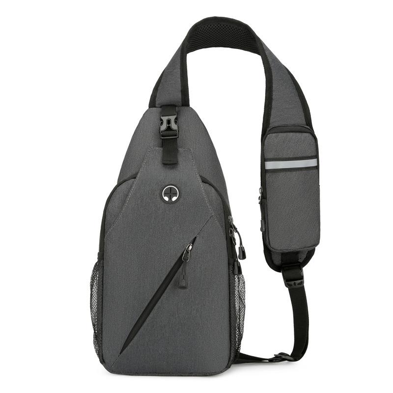 New large-capacity messenger bag fashionable and simple breast bag trendy and lightweight shoulder bag portable outdoor sports satchel