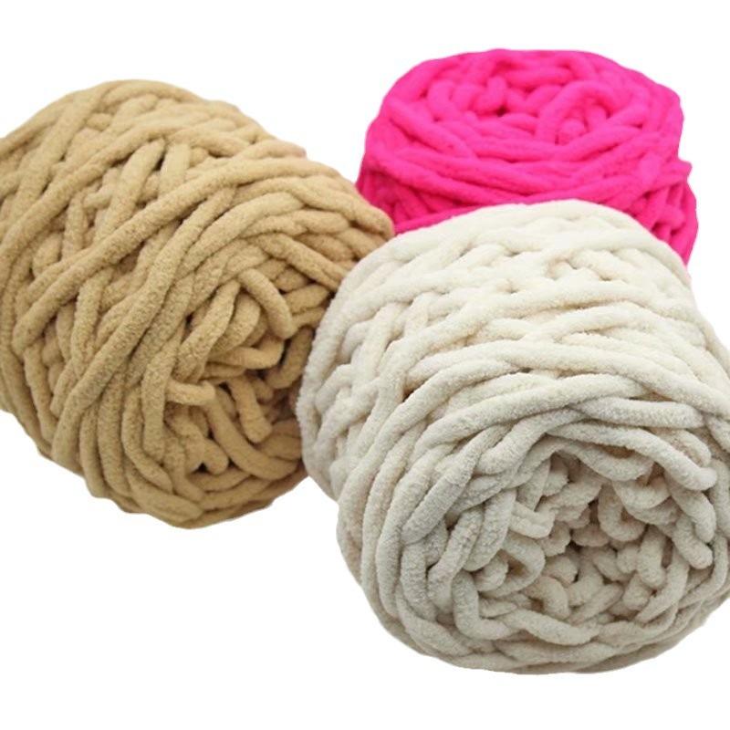 Thick Handmade Wool Yarn for DIY Scarf Knitting & Crochet - Soft, Cozy Ice Bar Line