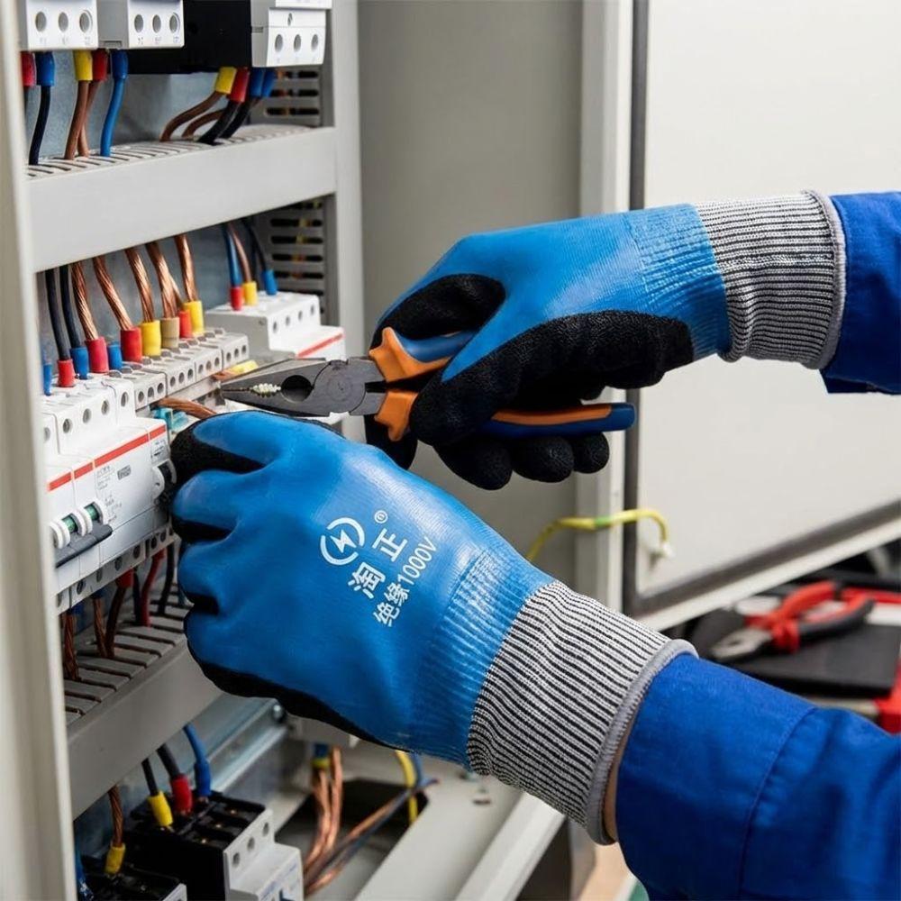 High Elasticity Electrician Insulating Gloves Anti Slip Safety Protective Gloves Worker Safety
