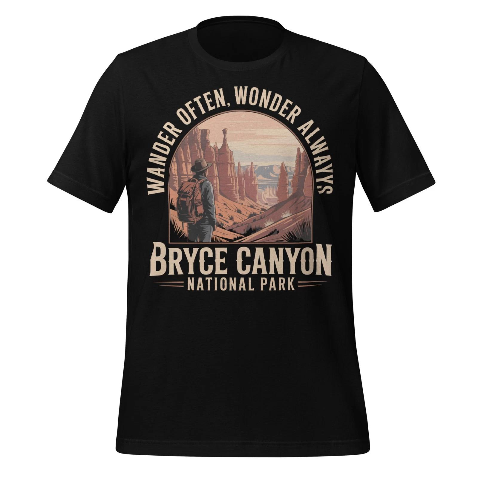 Bryce Canyon National Park Hiker Unisex T-Shirt Retro Nature Adventure Tee 4XL