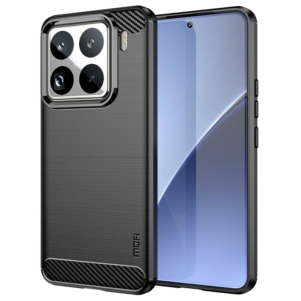 MOFI JK TPU Series-1 For Xiaomi 15 Pro Case Carbon Fiber Texture TPU Soft Phone Cover