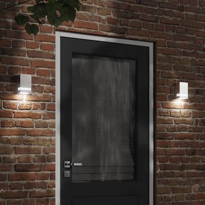 VidaXL Outdoor Wall Light Silver Stainless Steel, Outdoor Wall Lighting, Garden Wall Lamp, Wall Sconce 4006326