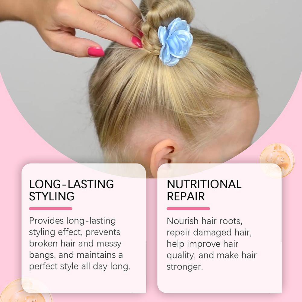 Hair Styling Gel For Kids, Childrens Hair Wax Stick Built-in Comb 2-in-1 Hair Finishing Stick, Natural Refreshing Non-Greasy