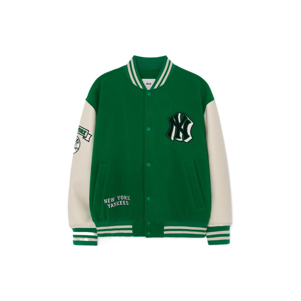 New MLB Baseball Jacket Unisex Green 3AJPV0131-50GNP
