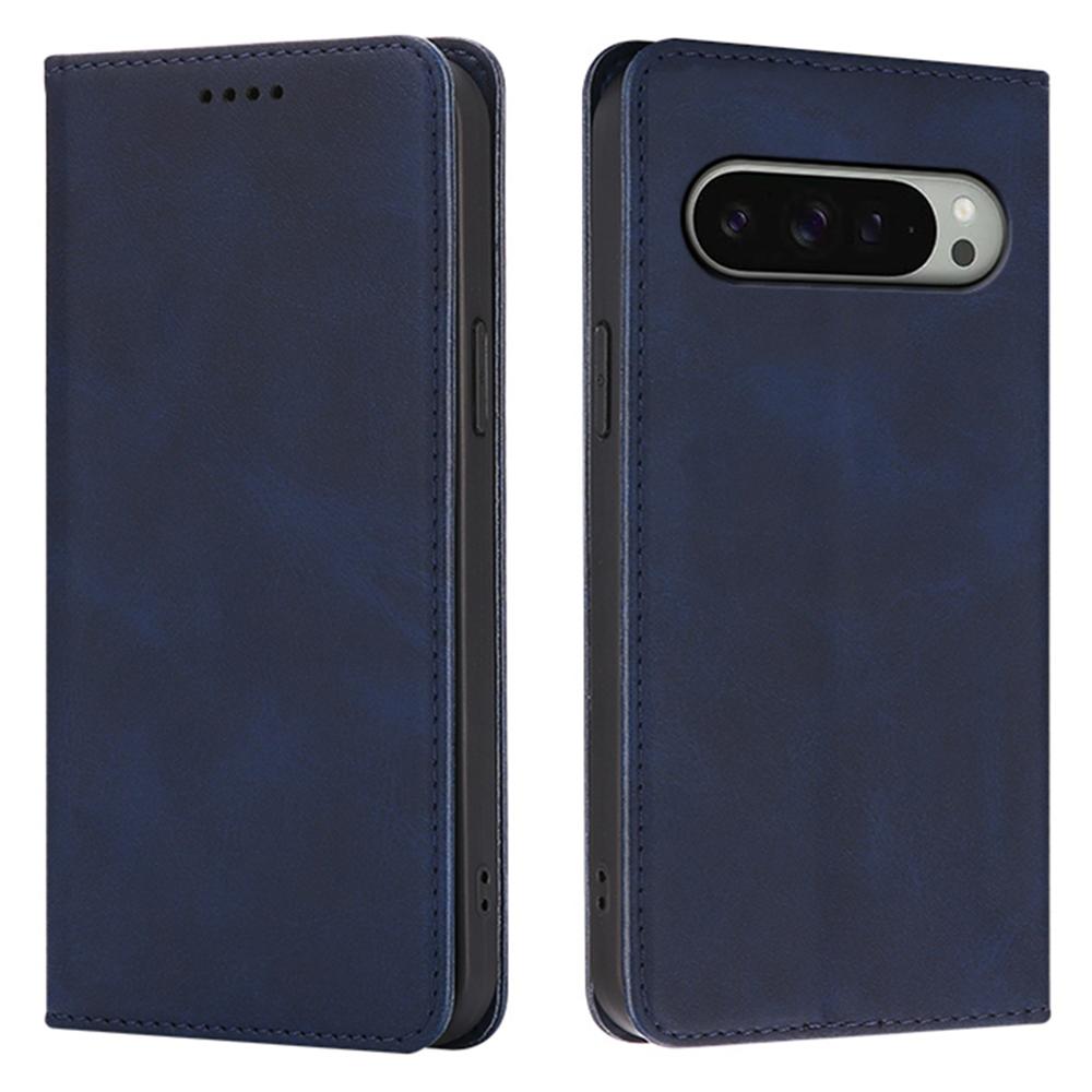 For Google Pixel 9/9 Pro Case Wallet Calf Texture Leather Phone Cover with Hidden Magnetic Closure