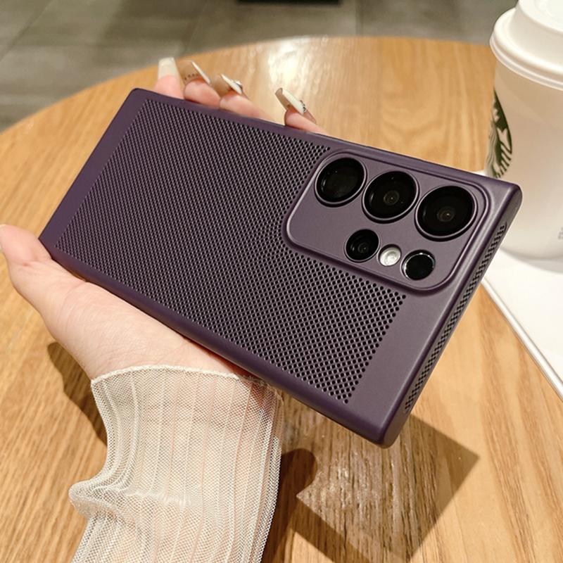 Heat Dissipation Breathable Cooling Case For Samsung Galaxy S22 S23 Ultra S21 FE Note 20 10 Plus A73 A53 A33 A04S A13 Hard Cover