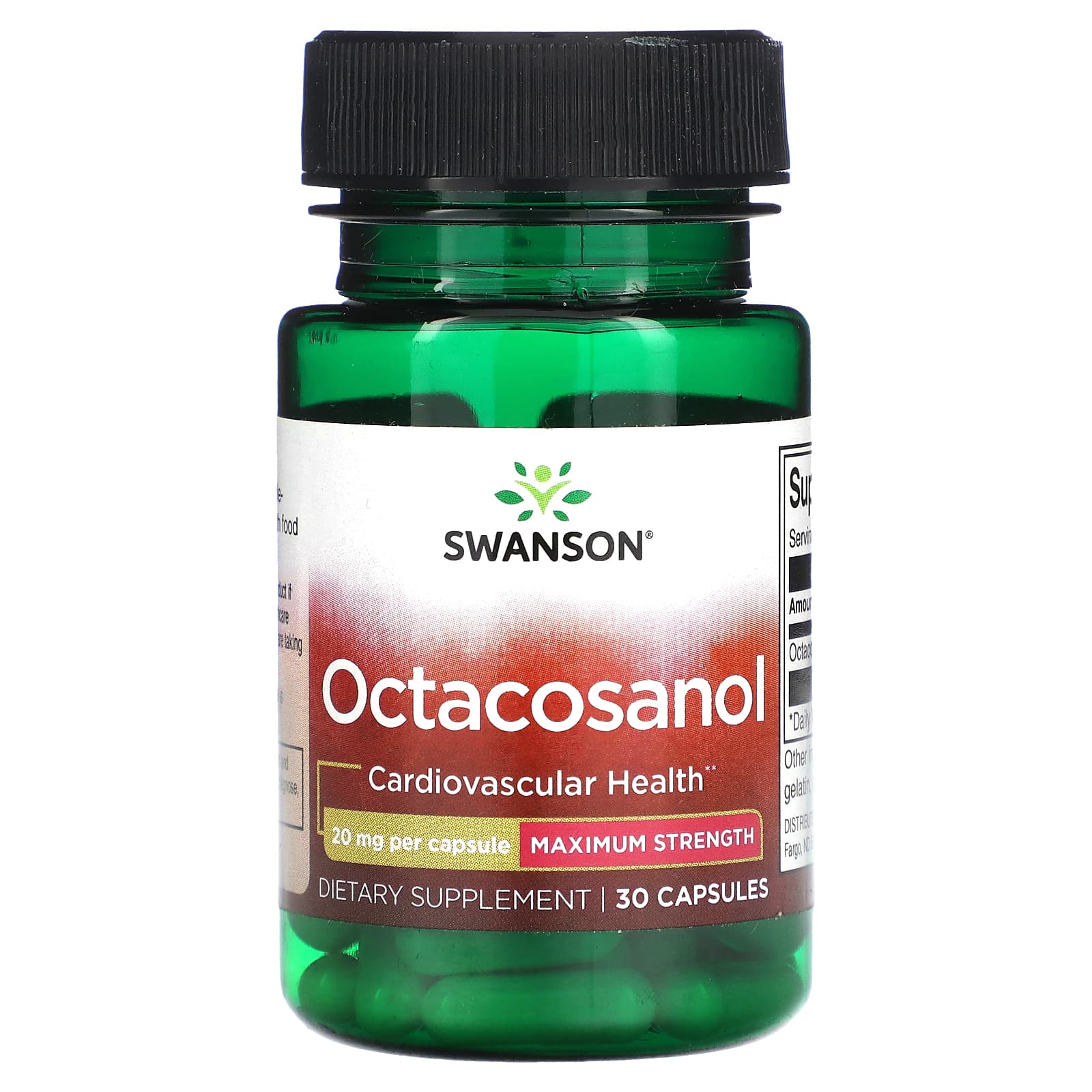 

Octacosanol, Maximum Strength, 20Mg, 30 Capsules