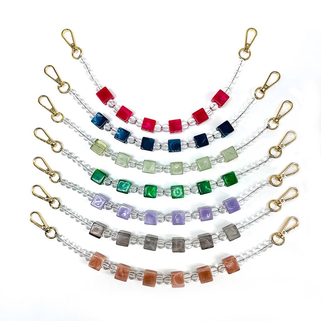 13in Ersatzketten für Handtasche Damen Geldbörse Gürteltasche DIY Handwerksbeutel Acrylketten Kurze Riemen DIY Zubehör