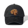 Dog Head Baseball Cap Trendy Brand Heavy Industry Washing Black Old Animal Embroidery Cap Children's Four Seasons Men