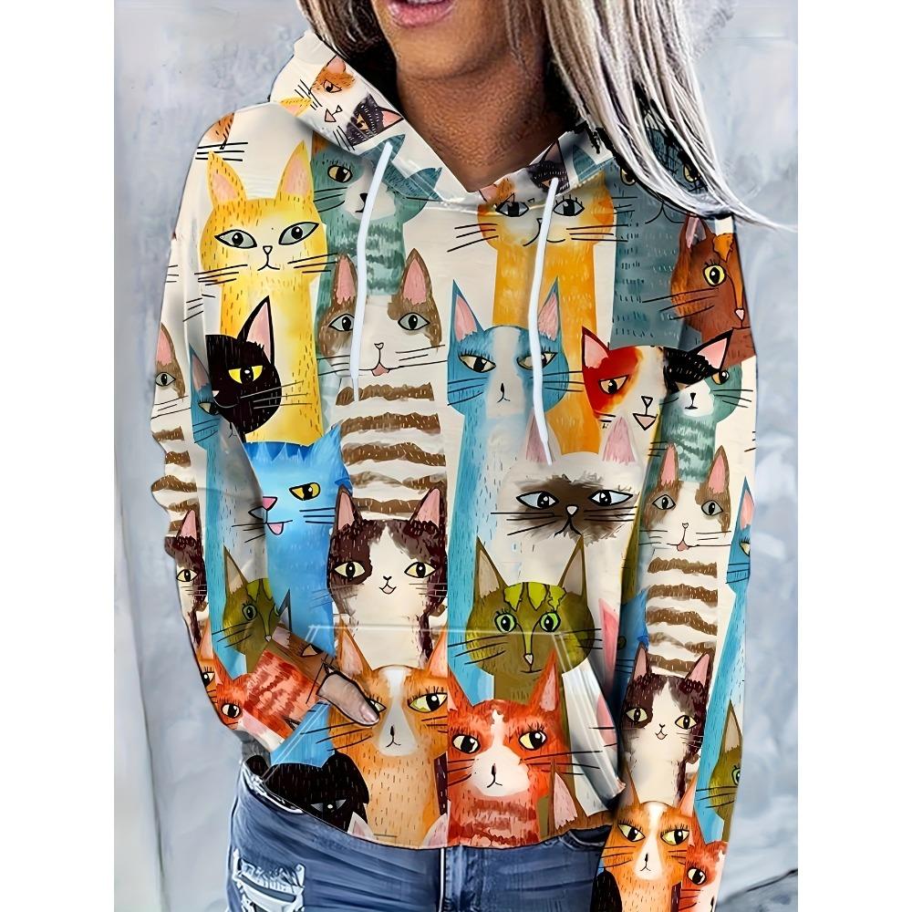 Funny Cat 3D Print Hoodies Men Women Fashion Animal Casual Autumn Sweatshirts Oversized Hoodie Pullovers Tracksuit Clothing