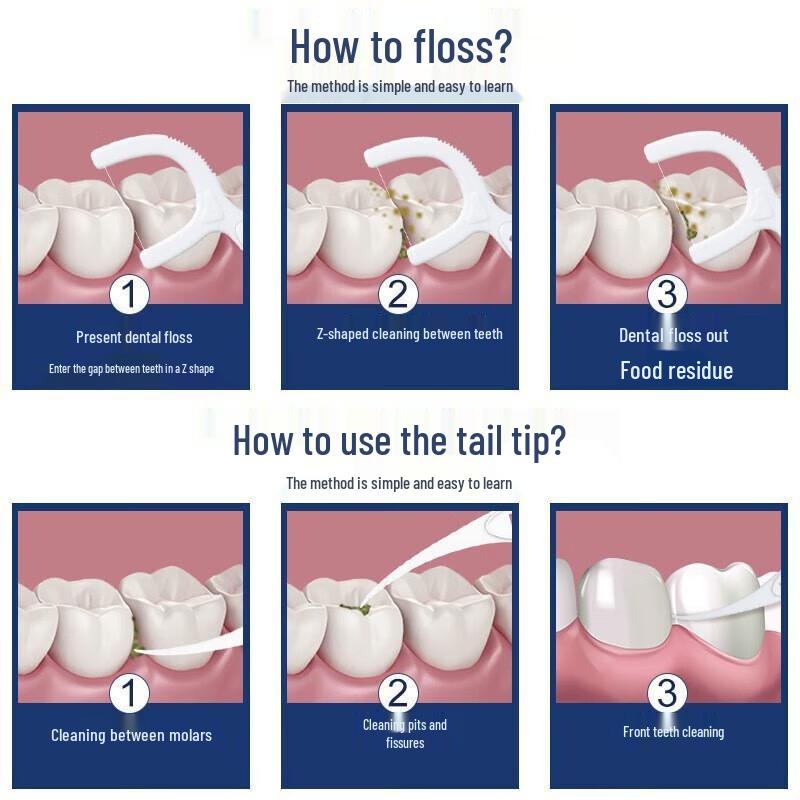 FAWNMUM 50-Count Individually Wrapped Dental Floss Picks