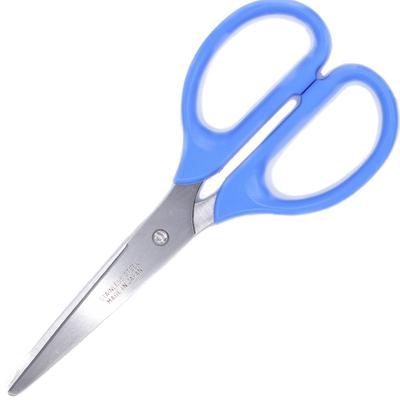 Round-tip Stainless Steel Scissors Office Use Safe Design Suitable Schoolchildren Made Japan (blue)