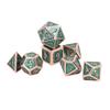 7PCS Polyhedral Dice Set Electroplated Antique Gold Enamel Role Playing Game Dice for Tabletop Game