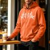 Felpa con cappuccio e zip da uomo con stampa