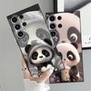 Cute Panda Funda Phone Cover Case for Samsung Galaxy S25 Note 20 8 9 10 S20 Ultra S26 S10 S9 S23 S24 Plus S21 FE